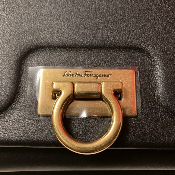 SALVATORE FERRAGAMO Small Gancini Trifolio Flap Crossbody Bag - Picture 5 of 5